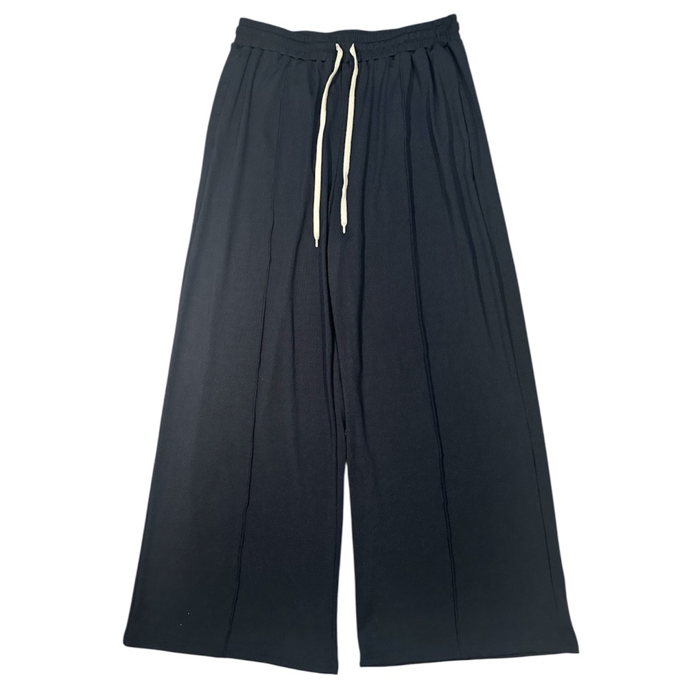 Cider Men's Black Wide Leg Pants Baggy Trousers Streetwear Size Medium